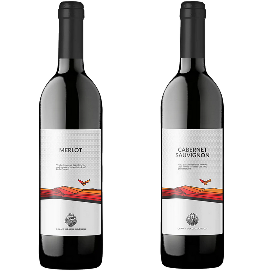 Pachetul Best Deal (12 sticle de vin Acvila : 6X Merlot + 6 Cabernet Sauvignon)